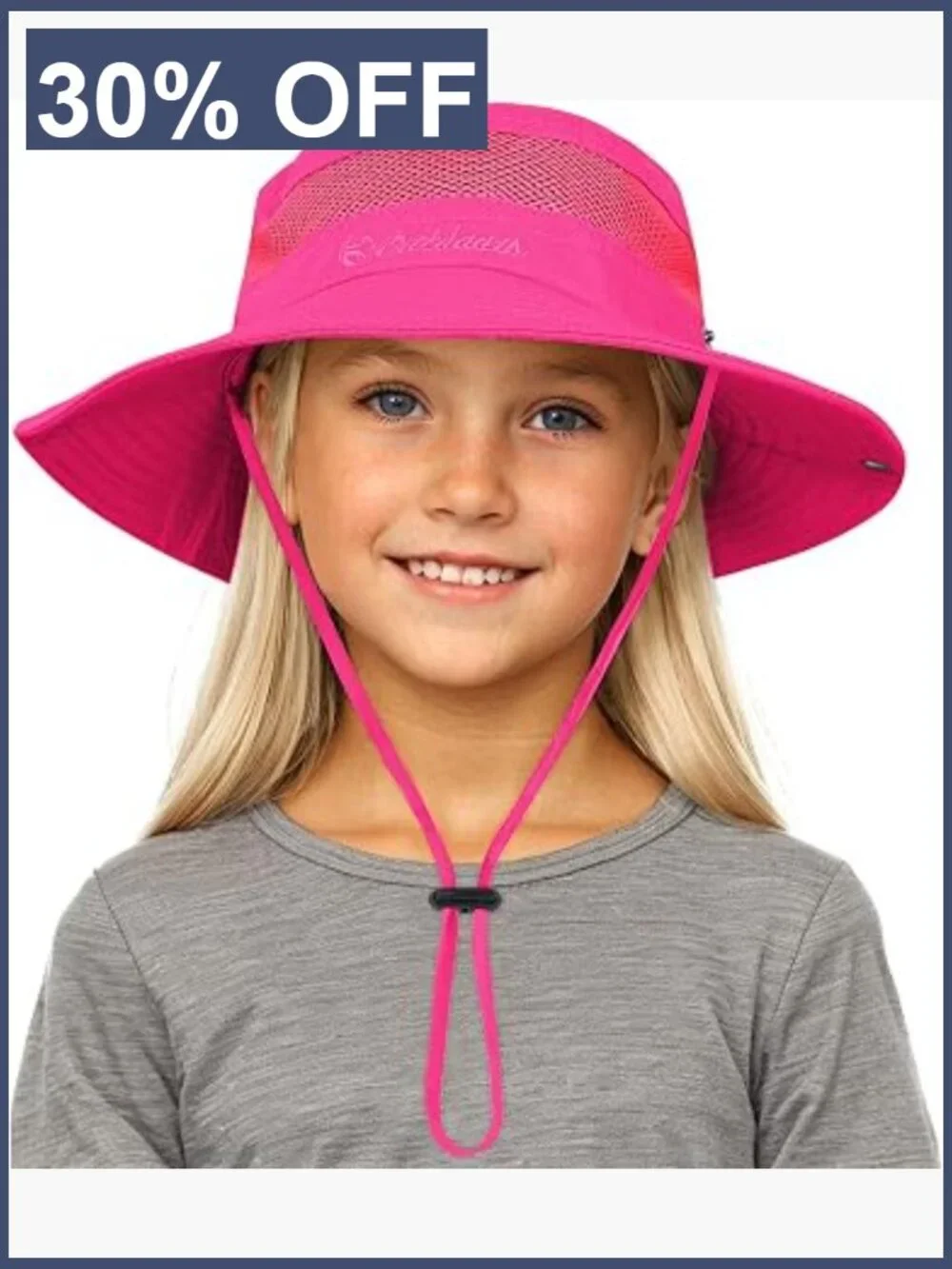Kids UPF 50+ Bucket Hat Quick Dry Adjustable Chinstrap Sun Hat for Boys Girls